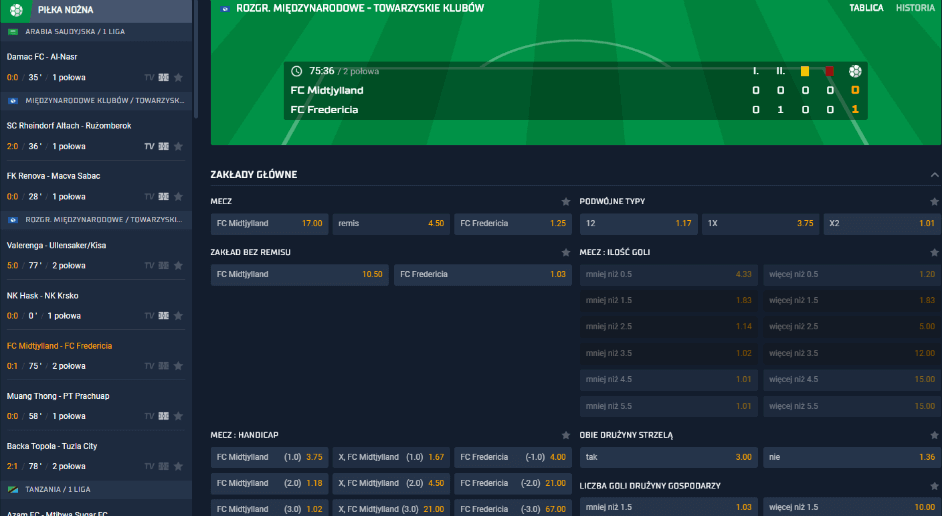 Zakłady na żywo STS