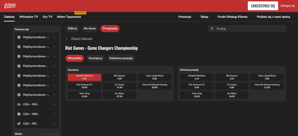 e-sport w pzbuk oferta pzbuk e-sport