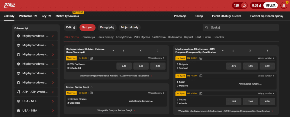 pzbuk zakłady live zakłady na żywo w pzbuk