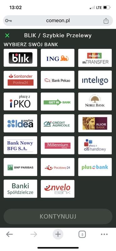comeon wpłata 2 comeon wpłata 2