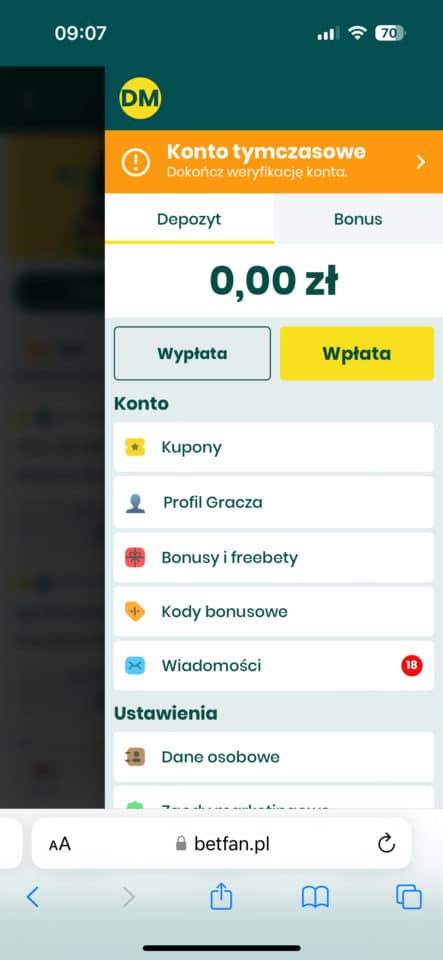 weryfikacja w Betfan weryfikacja tożsamości w Betfan