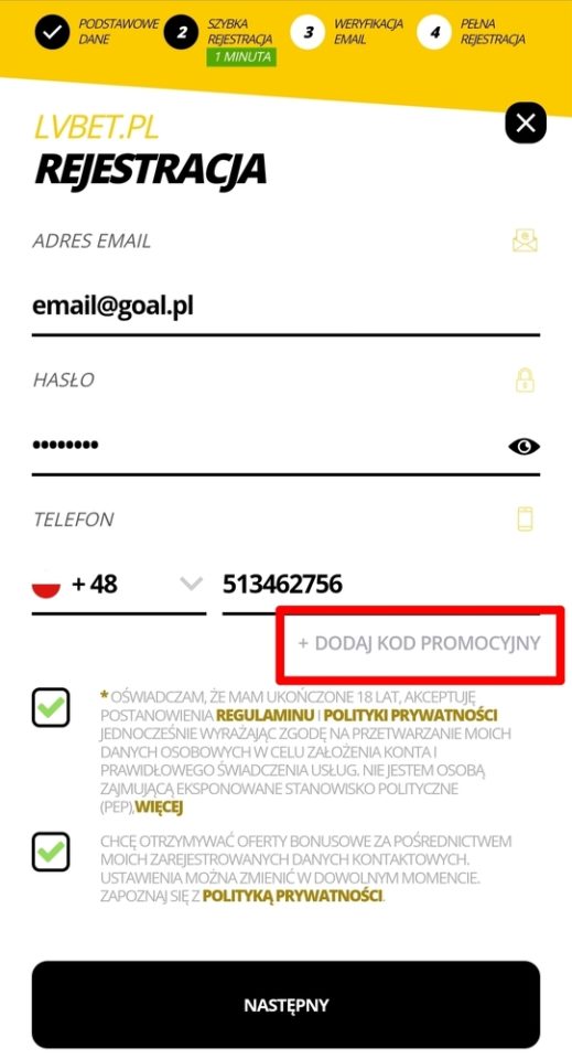 dodaj kod promocyjny lv bet rejestracja w lv bet z kodem promocyjnym