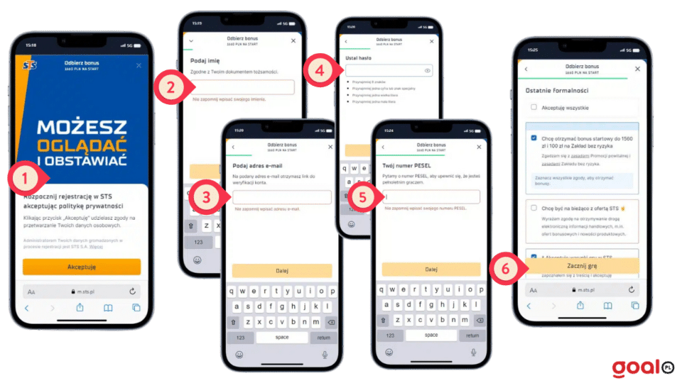 Kod promocyjny STS w czasie rejestracji Rejestracja STS z kodem bonusowym