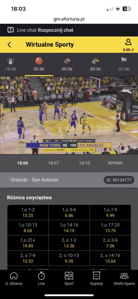 Wirtualna koszykówka w Fortunie Fortuna wirtualna koszykówka