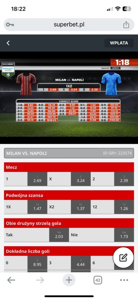 Wirtualny futbol w Superbet Superbet wirtualny futbol