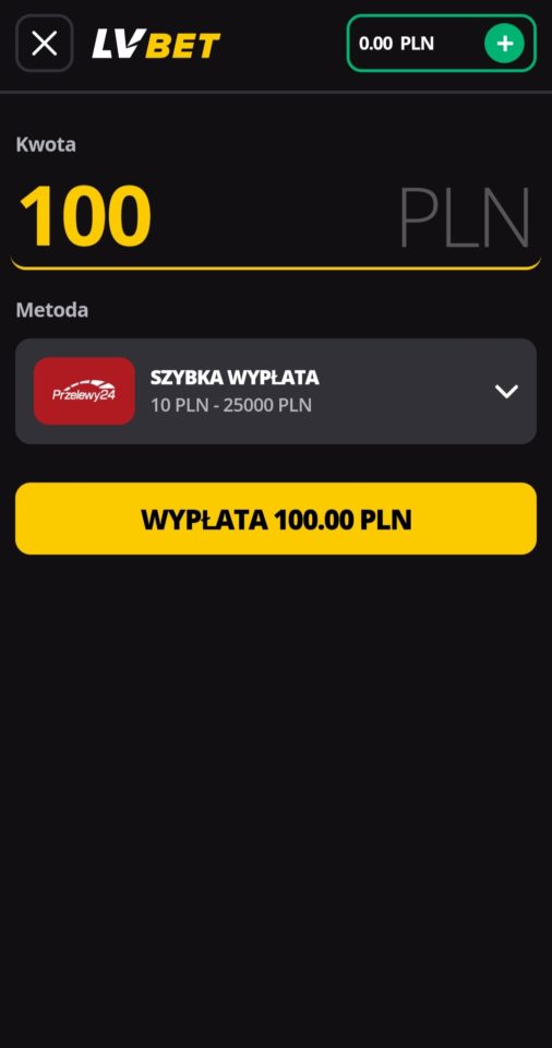 zakładka wypłat w aplikacji lv bet wypłaty w lv bet