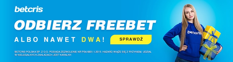 freebety 40 PLN w Betcris 40 PLN we freebetach w Betcris