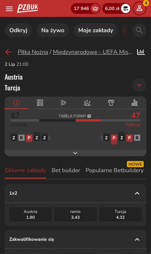 PZBuk jak postawić zakład PZBuk oferta zakładów