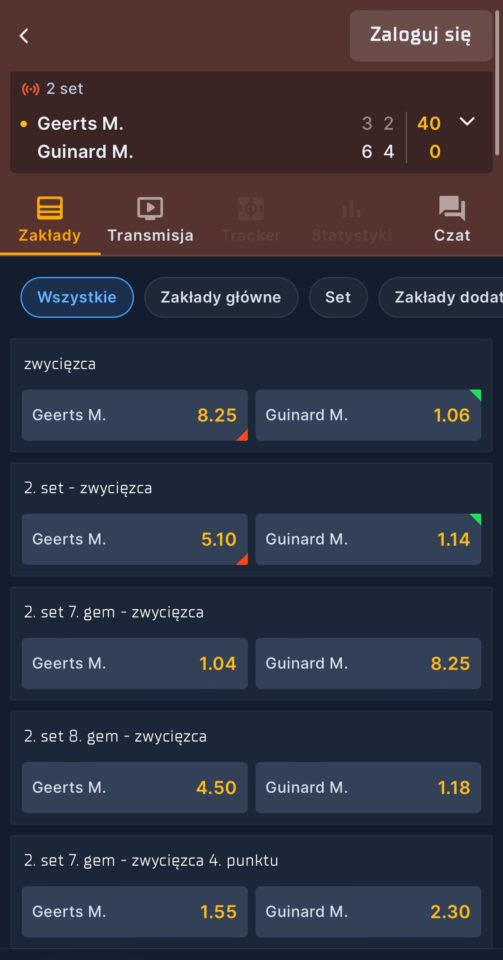 Zakłady na żywo w STS