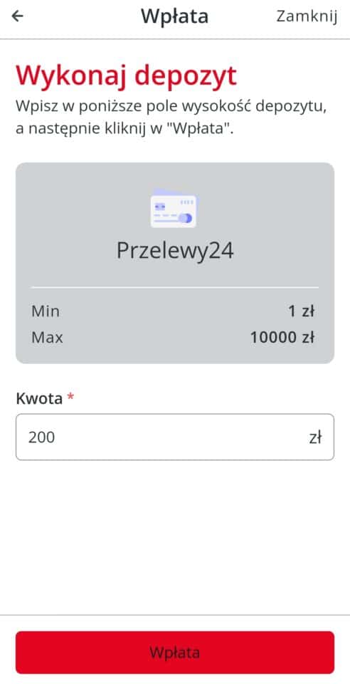 Wpłacanie do bukmachera Betters Bukmacher Betters wpłata