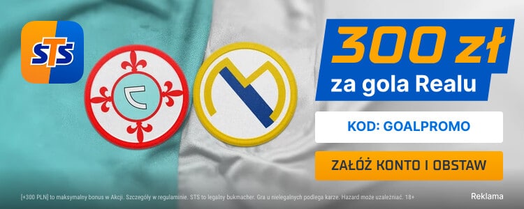 300 zł bonusu w STS za bramkę Celty Vigo lub Realu Madryt Promocja w STS na Celta Vigo - Real Madryt