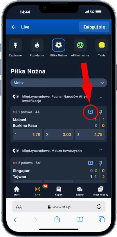 STS TV mecze live