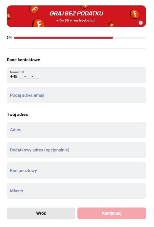 Rejestracja w Betclic