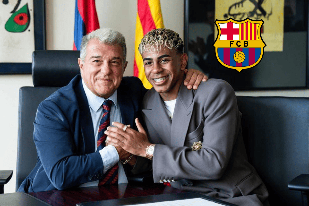 Lamine Yamal i Joan Laporta