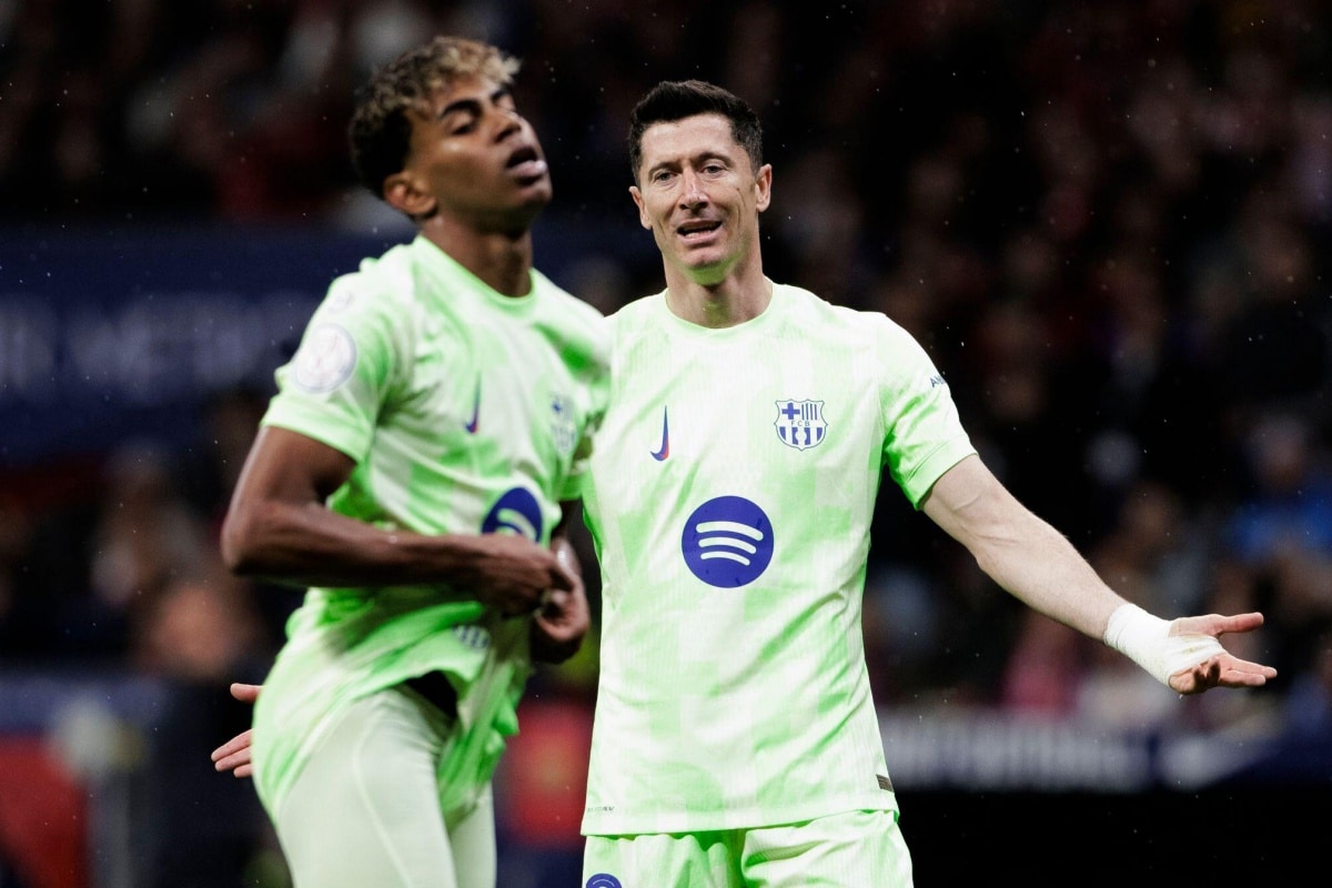Robert Lewandowski i Lamine Yamal