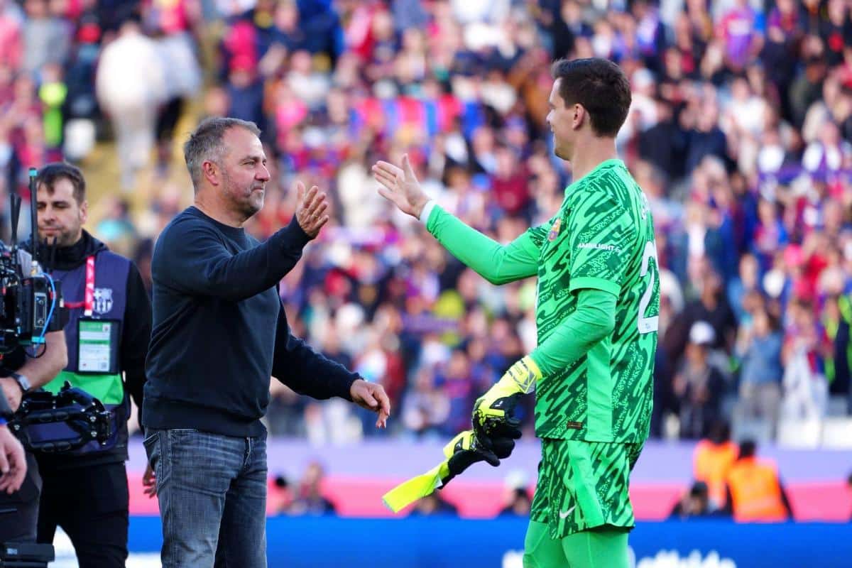 Hansi Flick i Wojciech Szczęsny