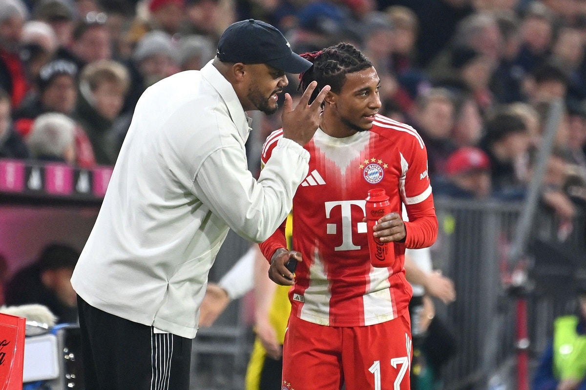 Vincent Kompany i Michael Olise (Bayern Monachium - Borussia Dortmund)