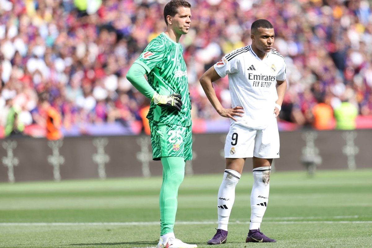 Wojciech Szczęsny i Kylian Mbappe